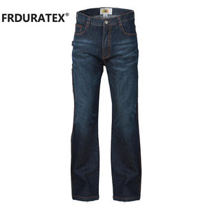FRDURATEX Custom ized Logo Baumwolle Blau FR Arbeits kleidung Stretch Sicherheit Bau Arbeits hose für Frauen - Product Image 5