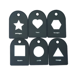 Tùy chỉnh học tập đọc sách và trang-biến cuốn sách nhận thức hình dạng thẻ flash xây dựng gia đình giáo dục Silicone thẻ đồ chơi - Product Image 6