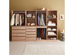 <span class=keywords><strong>Kit</strong></span> de <span class=keywords><strong>dressing</strong></span> modulaire avec 4 éléments. Naturel. Panneaux laminés - Product Image 5