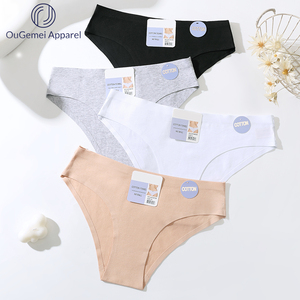 Logo personnalisé 4 couleurs dames culottes en coton pur sans couture de haute qualité confortable pour femmes en gros - Product Image 1