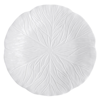 Service d'assiettes en céramique StarLuckINT, motif feuille en relief, forme lotus, pour plats occidentaux et desserts, en porcelaine, idéal pour la restauration et les mariages