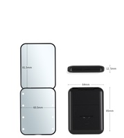 Miroir de poche de maquillage de voyage Portable 1X/2X grossissement LED miroir de sac à main compact avec lumière petit éclairé pour cadeau