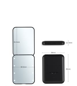 Espejo de bolsillo para maquillaje de viaje, portátil, aumento de 1X/<span class=keywords><strong>2X</strong></span>, espejo de monedero compacto LED con luz de mano, pequeño iluminado para regalo - Product Image 5