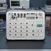 Boîte d'expérimentation de circuits numériques portable, équipement éducatif, kit électronique