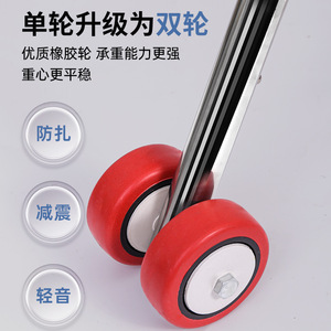 Déambulateur Lfcare avec siège et roues, en acier inoxydable, pliable, hauteur réglable, aide à la mobilité pour personnes âgées - Product Image 2