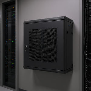 Gabinete de servidor de red de montaje en pared de 12U con puertas laterales con cerradura de 15.5 pulgadas de profundidad para IT - Product Image 2