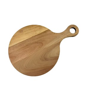 Tabla de cortar redonda de madera de bambú de 36x24.5x1cm para cocina, para frutas y uso doméstico. - Product Image 1