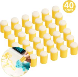 Doigt peinture mur artisanat ensemble 40 pièces mousse éponge tampons dans <span class=keywords><strong>une</strong></span> boîte <span class=keywords><strong>encre</strong></span> pour dessin peinture au doigt pour la créativité <span class=keywords><strong>d</strong></span>écoration de la maison - Product Image 2
