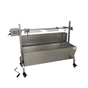 60kg 89cm comercial de acero inoxidable barbacoa de carbón cerdo asadora de cerdo