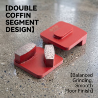 Segmentos de Diamante Redi Lock OEM de Fábrica para Pulido de Concreto, Segmentos Tipo Ataúd para Pisos de Concreto, Grano y Adhesivo Personalizables Disponibles