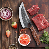 Couteau de chef viking fait à la main, couteau à désosser de boucher de 6 pouces, acier au carbone forgé, acier inoxydable, couteau de cuisine, couteau de camping, couteau à abattre pour la viande