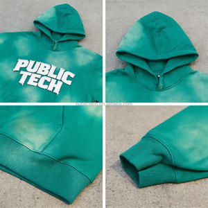 เสื้อฮู้ดดี้ผู้ชายสไตล์วินเทจแฟชั่นฤดูใบไม้ผลิและฤดูใบไม้ร่วง 420GSM แบบสั่งทำพิเศษจากโรงงาน ตกแต่งด้วยลายปักลิงแบบ Monkey Wash ให้สีซีดจางแบบซันเฟด - Product Image 2