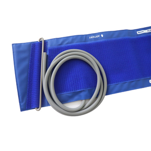 Adult ABPM Cuffs, Blue <strong>Pu</strong> <strong>Leather</strong> Material, 24-32cm Arm Circumference, Single Tube, with <strong>D</strong> Ring, Tube 3*7*1300mm - Product Image 2