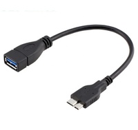Adaptador USB 3.0 Micro B OTG Negro 0.2m Samsung para S5 Note 3 N9000 Note Tab Pro 12.2 para Lumia 2520 Tablet Onda V989