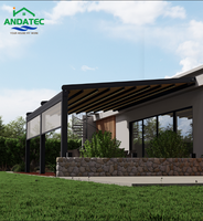 Pergola rétractable en PVC pour zone de bain à remous, auvent rétractable résistant au soleil et à la pluie pour espace extérieur de spa