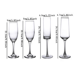 Фабричные оптовые Современные роскошные прозрачные бокалы для шампанского ручной работы для свадебного винного загородного бара - Product Image 2