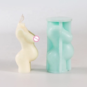 Moule en silicone DIY écologique pour bougie corporelle, femme <span class=keywords><strong>enceinte</strong></span> nue, pour la fabrication de savon et de cire en résine époxy - Product Image 1