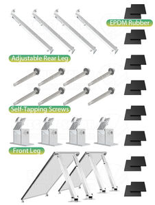 Supports solaires pour panneaux de balcon, <span class=keywords><strong>toit</strong></span> plat (15-60 ° Support central de balcon à angle réglable pour <span class=keywords><strong>toit</strong></span> plat et mur - Product Image 6