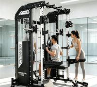 Machine Smith multifonctionnelle, équipement de gym à domicile avec croisement de câbles, pile de poids, appareil d'entraînement tout-en-un