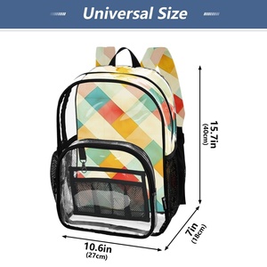 Hot Sale Customs Logo <b>Small</b> Clear Large Size <b>Backpack</b> PVC Transparent <b>Backpack</b> for School College Workplace - Product Image 4