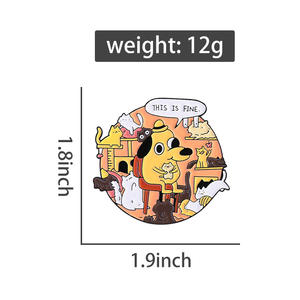 Lustige Cartoon Hund Emaille Pins Dies ist feine Brosche niedlichen Tier Revers Abzeichen Schmuck Geschenk für Freunde - Product Image 6