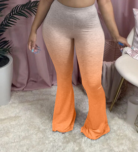 Nuovo Arrivo 2020 Donna Pantaloni Pantaloni Lunghi <span class=keywords><strong>Sexy</strong></span> Gradiente Casuale Stretto delle donne di Grandi Dimensioni Pantaloni Svasati - Product Image 6