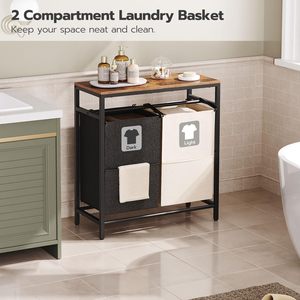Vendite calde <span class=keywords><strong>bagno</strong></span> camera da letto <span class=keywords><strong>Design</strong></span> moderno cesto portabiancheria a 2 sezioni - Product Image 6