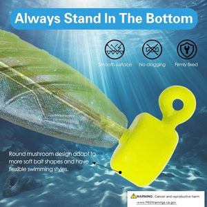 Kit de Cabezas de Jig Eupheng Ned Rig - Estilo Hongo Anti-Enredos EWG, 25 Piezas, para Lubina/<span class=keywords><strong>Trucha</strong></span>/Crappie, 5 Colores, Tamaños de 1/5-1/16 oz - Product Image 4