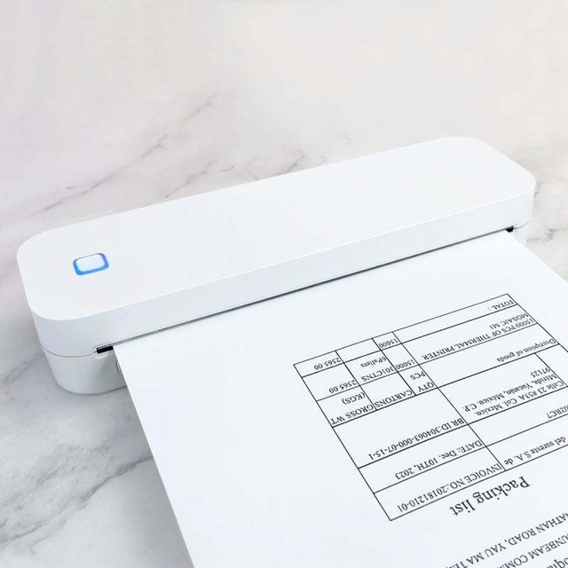 Portable Mini Thermal A4 Size Wireless Printer BT/USB Connectivity for Windows Mac IOS Android Thermal Paper