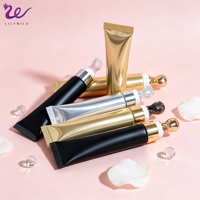 Gloss à lèvres végétalien à marque privée, applicateur métallique à tête céramique, tube souple, hydratant, haute pigmentation, brillance intense