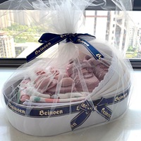AN 2024 Nouveau design Boîte à fleurs pour berceau créative de haute qualité pour bébé Boîte cadeau pleine lune Emballage boîte cadeau pour bouquet de savon
