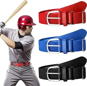 Wholesale Oem Logo Custom Training Sport Strap Sports Youth Adult Adjustable Elastic Stretchy Softball Belt Baseball Belt