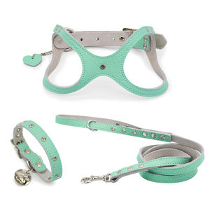 Juego de arnés y correa para cachorros <span class=keywords><strong>Bb</strong></span> de lujo con logotipo personalizado ajustable reciclado impermeable <span class=keywords><strong>Collar</strong></span> para mascotas pequeñas con remaches - Product Image 6