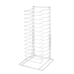 Pizza <b>Pan</b> Rack 30.5X30.2X69HCM Commercial Baking Storage Multi Layer Cooling <b>Stand</b> Bakery Equipment Silver Electroplated Chrome - Product Image 5