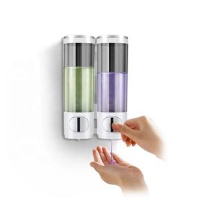 <span class=keywords><strong>2</strong></span>-Chamber duvara monte duş sabunu pompalı dağıtıcı hiçbir matkap şampuan kremi tutucu vücut yıkama jel sıvı banyo için - Product Image 1