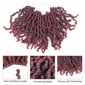 <span class=keywords><strong>Cheveux</strong></span> synthétiques <span class=keywords><strong>pour</strong></span> tresses longues de 8 pouces, couleur blonde bombée, torsades de printemps, bleu bordeaux Kenya 613, best-seller du fournisseur - Product Image 5