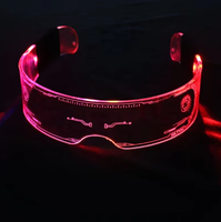 Nouvelles lunettes LED 2024 Lunettes futuristes qui s'illuminent Lunettes lumineuses pour enfants Adultes Fournitures de fête Jouets