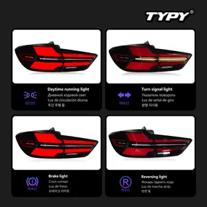 Luces Traseras LED TYPY para BMW X5, Lente Roja, 12V, Actualización Retrofit, Señal de Giro Dinámica, Conjunto de Lámparas Traseras - Product Image 2