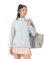 Veste à col boutonné pour femme, résistante aux UV, en polyester/rayonne, motif 3D, UPF 50+, protection solaire, capuche légère, haut d'été