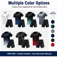 Ensemble de survêtement de sport pour homme personnalisé par sublimation, respirant, léger, pour la course et le fitness estival, vente en gros