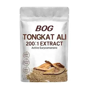 OEM/ODM Tongkat Ali en polvo cultivado en Indonesia, 100% extracto puro de raíz de Eurycoma Longifolia, sabor amargo