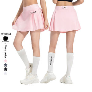 Xsunwing女性用テニススカートWDQ064,卸売高品質女の子サイドプリーツゴルフスポーツヨガミニ2イン1ショーツ - Product Image 1