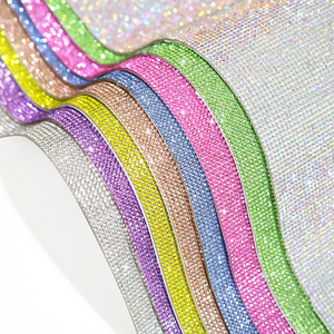 สติกเกอร์คริสตัลติดเองแบบร้อน ลายตาข่าย ประดับเพชร แผ่นเพชรทรงกลม สำหรับตกแต่งเล็บ เสื้อผ้า รองเท้า ขนาด 40x24 ซม. - Product Image 2