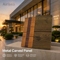 Panneau mural en métal sculpté écologique Airisen, résistant à l'eau et au feu, pour murs extérieurs et maisons préfabriquées