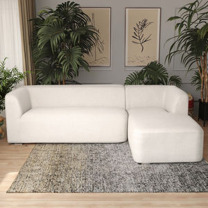 Meubles de salon légers de luxe design contemporain en forme de L canapé sectionnel en tissu ensemble de canapés d'angle - Product Image 1
