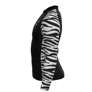 Maglietta a strisce zebrate con motivo ad alte prestazioni No Gi Rash Guard, anti-uv, asciugatura rapida, comoda a compressione - Product Image 4