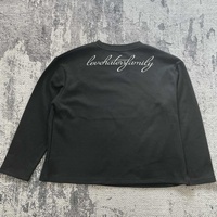 MT1457 T-shirt à manches longues 100 % coton personnalisé en usine pour hommes, impression DTG graphique, t-shirts à manches longues gaufrés pour hommes