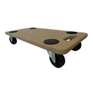 Mueble de madera de cuatro ruedas y plataforma móvil para macetas para uso doméstico y en el jardín - Product Image 1