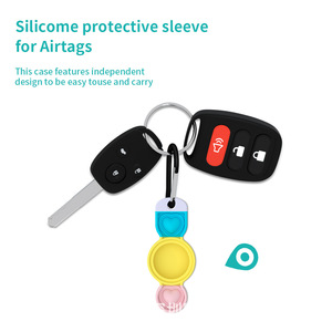 Étui en silicone en forme de cœur pour AirTags, housse de protection pour Apple AirTag Tracker avec porte-clés - Product Image 4