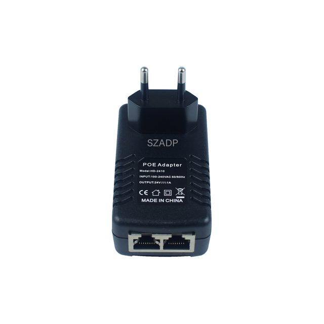 POE 24V Wall Plug US/EU/UK/AU AC DC Power Over Ethernet Power Adapter Supply CCTV Security Injector Ethernet Adapter IP Camera